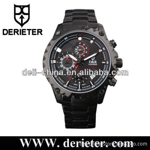Men Stainless Steel Chronograph Watch Japan Movement VD57